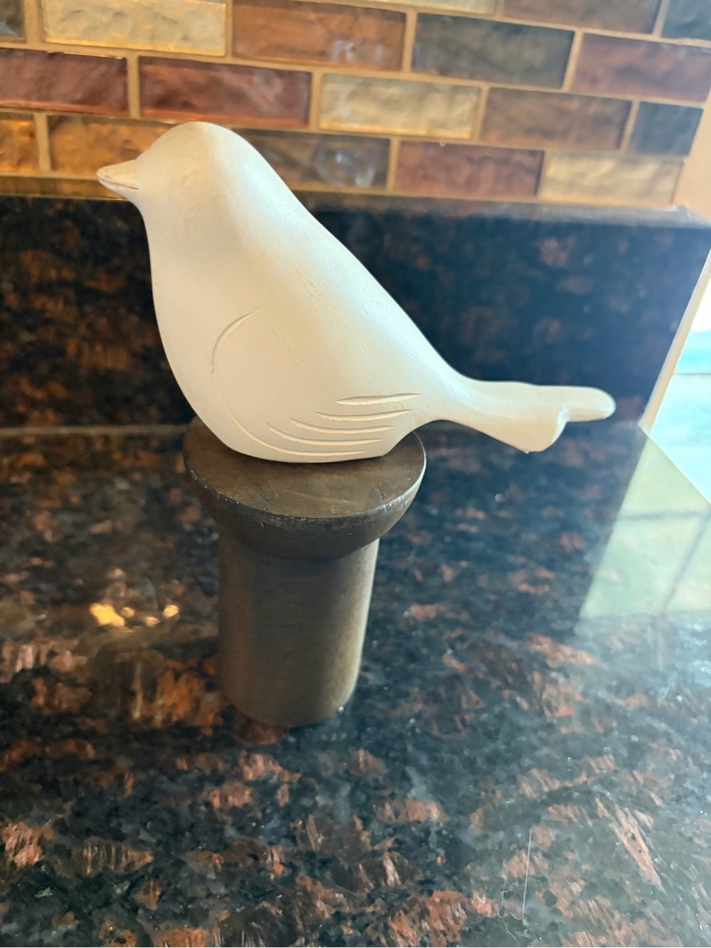White Decorative Bird Figurine for Themed Decor